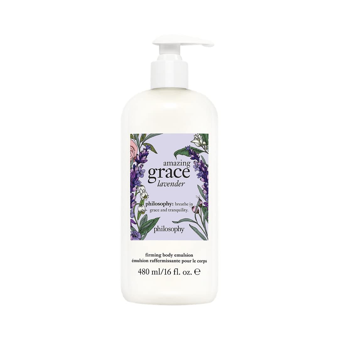 philosophy amazing grace firming body emulsion - luxury scented body lotion - formulated with shea butter for fast absorbing hydration - skin feels soft and smooth - suitable for all skin types