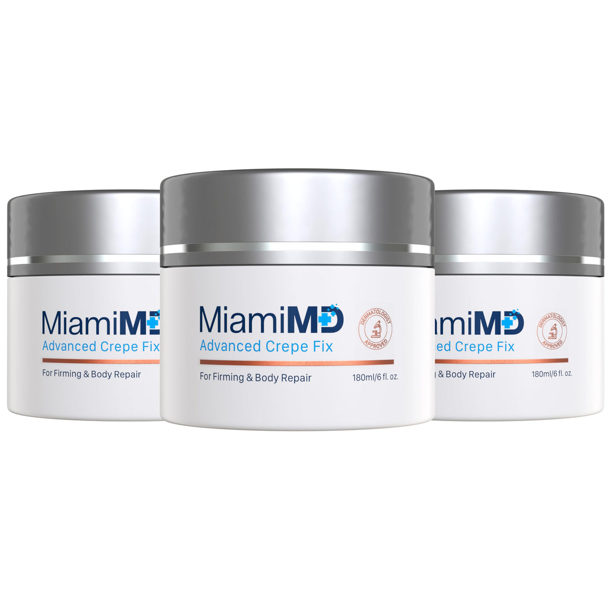 Miami MD Advanced Crepe Fix - Anti Aging Tightening & Firming Cream for Women - Facial and Neck Crepe Erase Cream – Crepey Skin Moisturizer for Softens and Nourishes the Skin for All Types - 6 fl oz