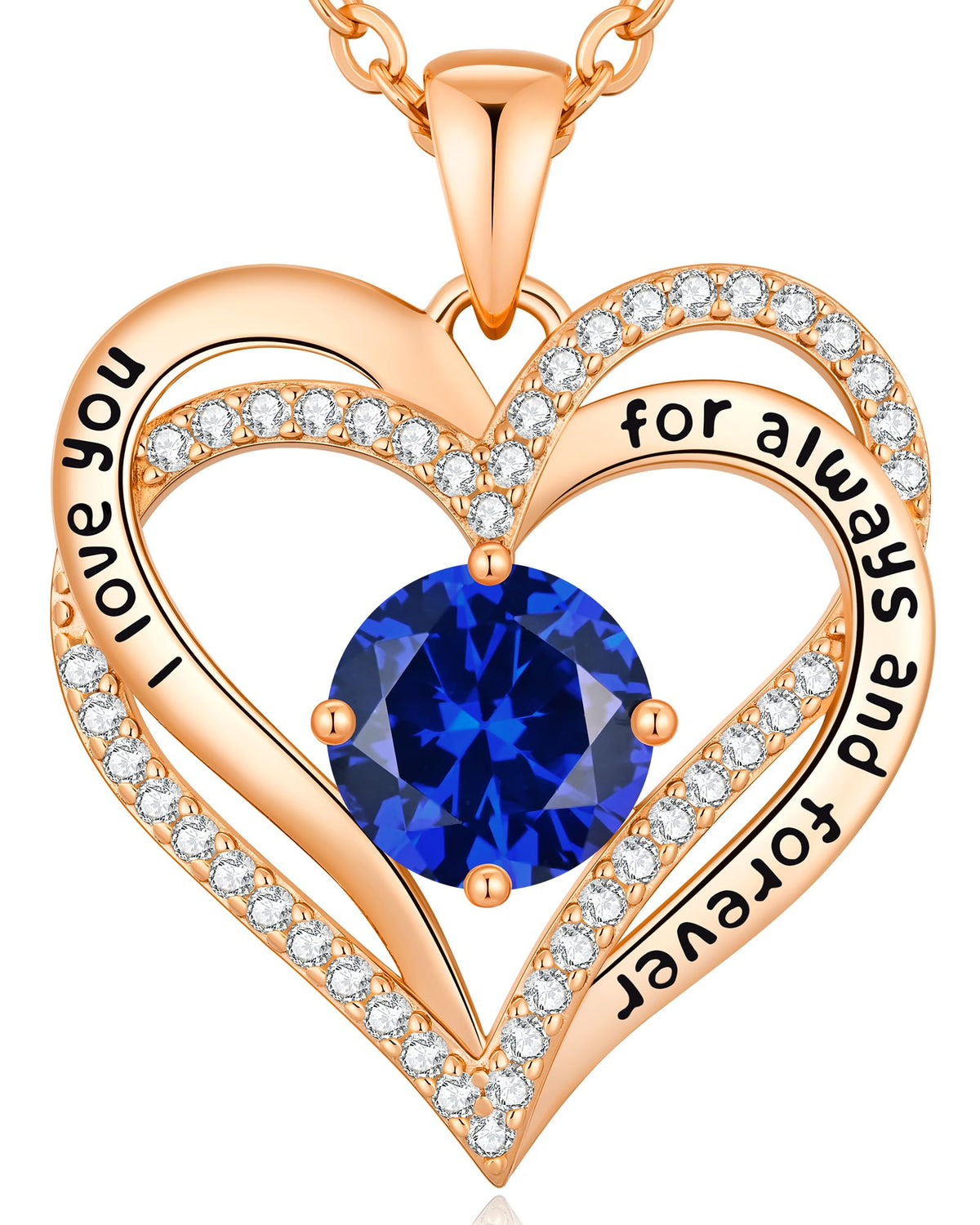 CDE Forever Love Heart Necklaces for Women, Wedding Anniversary, Valentine's，Birthday Mothers Christmas Day Gifts for Mom, Mother, Wife, S925 Silver Jewelry with Birthstone Pendant
