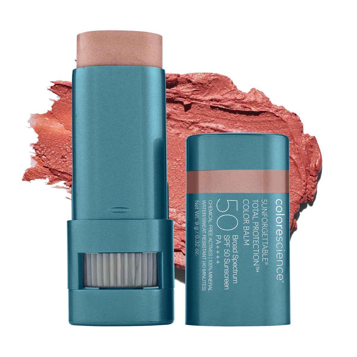 Colorescience Sunforgettable Total Protection Color Balm SPF 50, Mineral, Broad Spectrum, Buildable Lip & Cheek Color