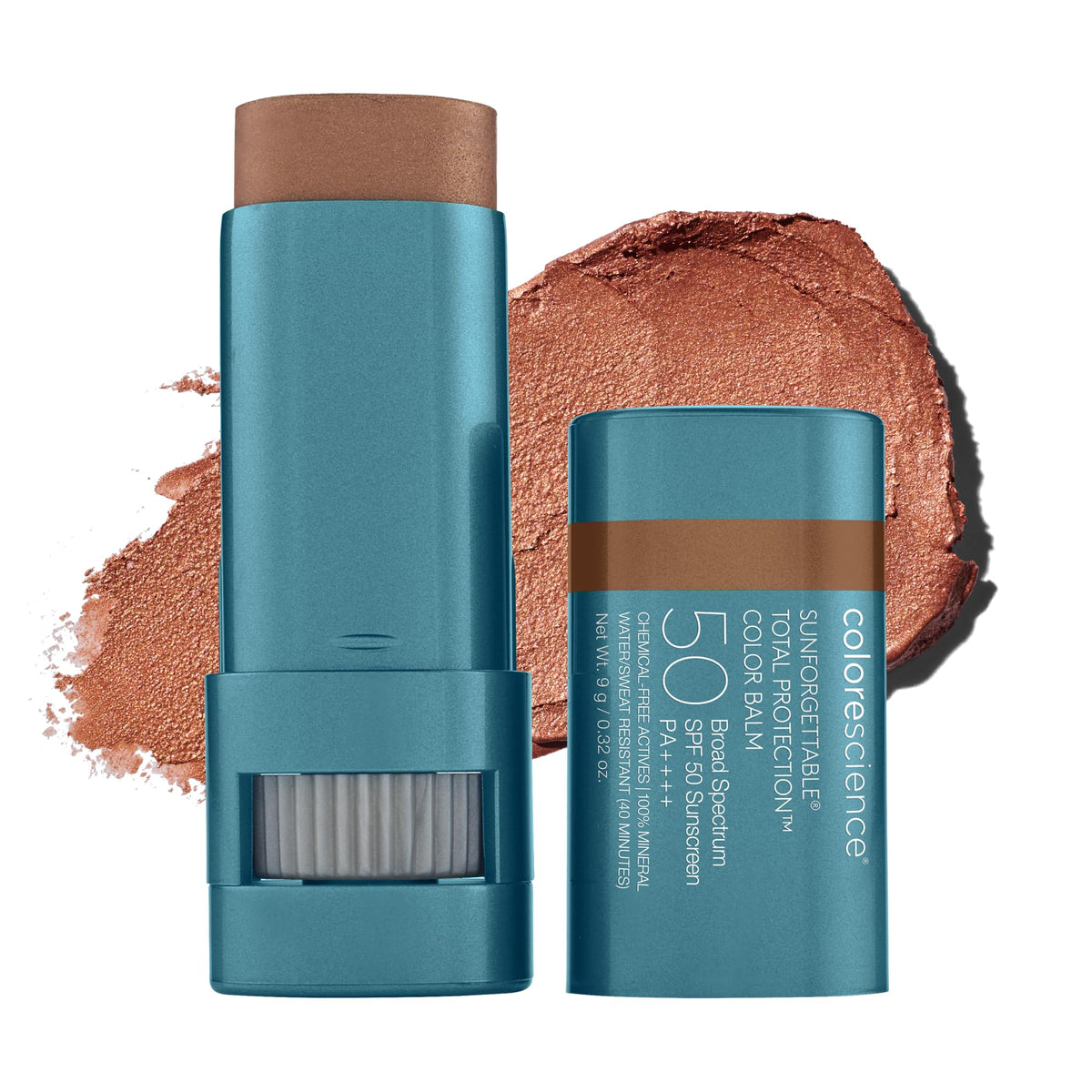 Colorescience Sunforgettable Total Protection Color Balm SPF 50, Mineral, Broad Spectrum, Buildable Lip & Cheek Color