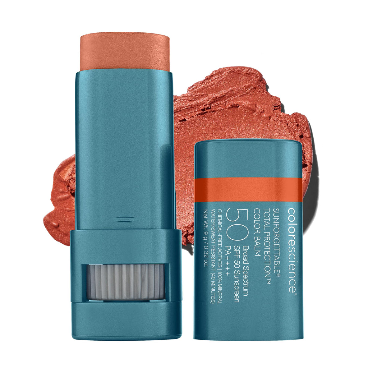 Colorescience Sunforgettable Total Protection Color Balm SPF 50, Mineral, Broad Spectrum, Buildable Lip & Cheek Color