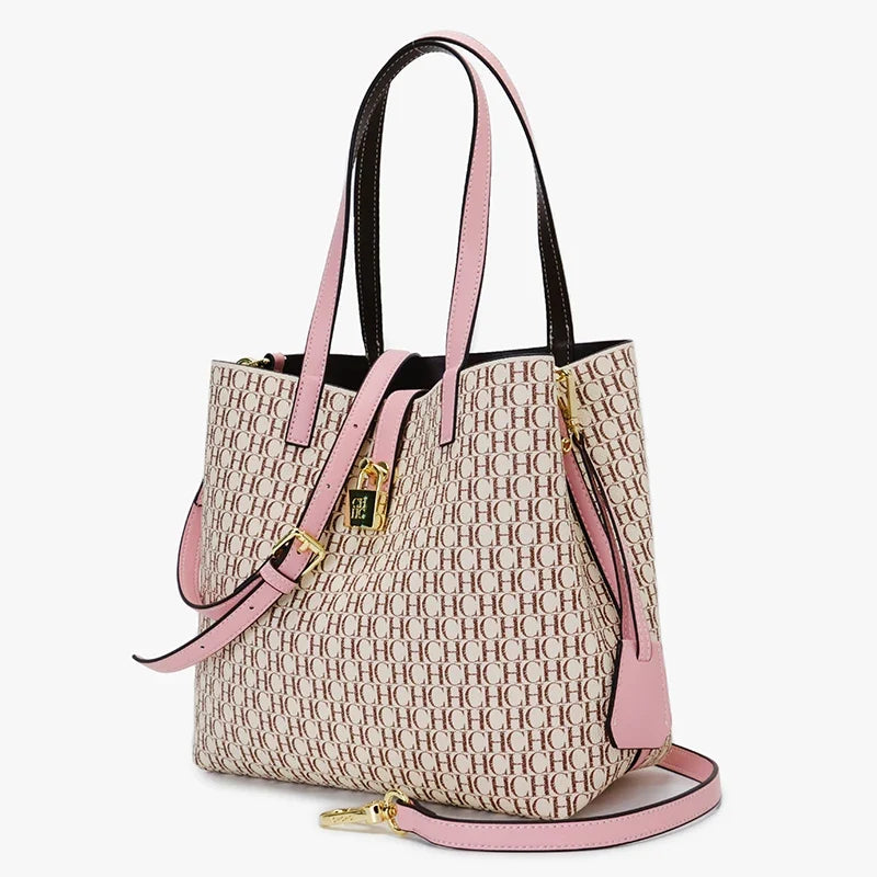 CH Women's PU Crossbody Bag With Letter Print - Large Capacity For Daily Commute And Everyday Use