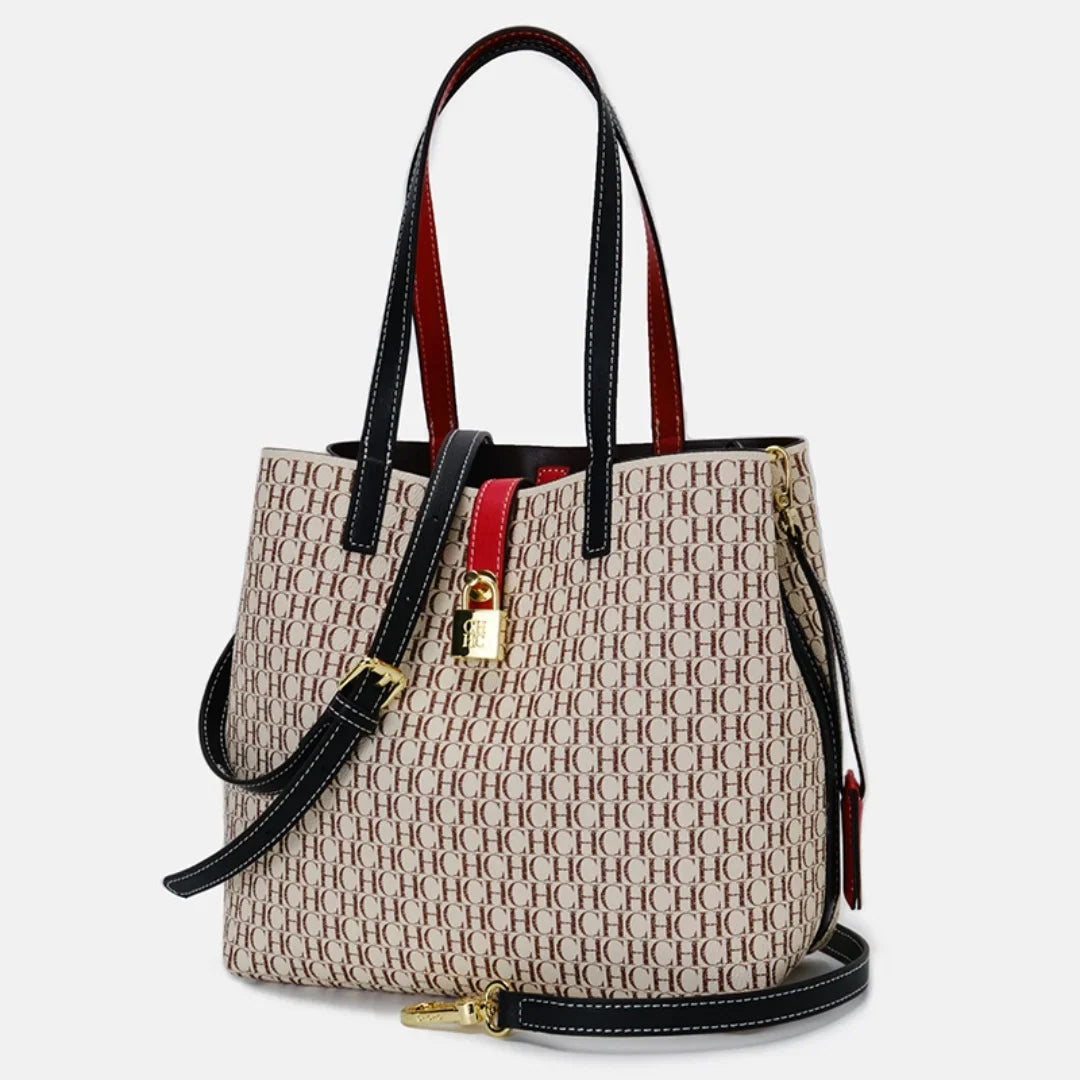 CH Women's PU Crossbody Bag With Letter Print - Large Capacity For Daily Commute And Everyday Use
